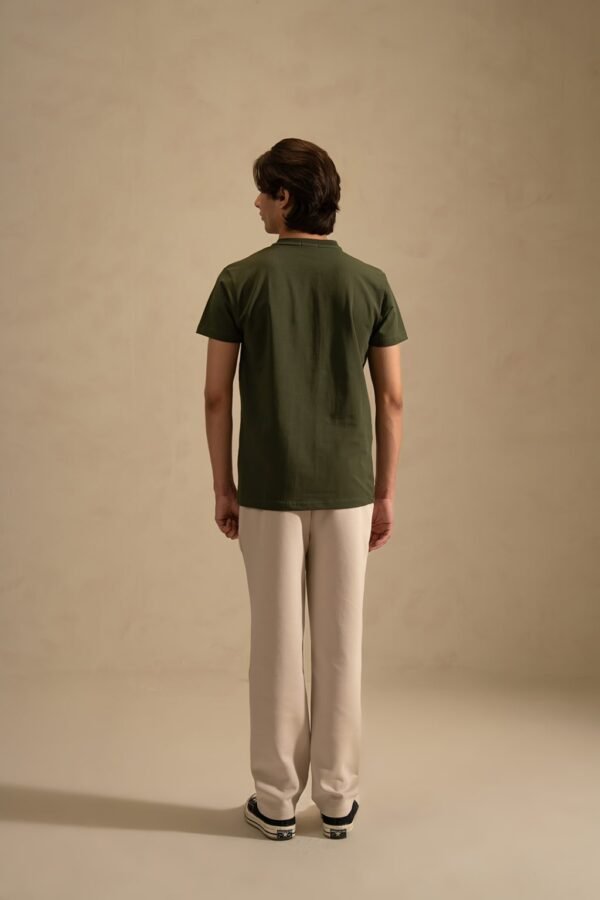 Slim Fit T-Shirt – Olive - Image 3