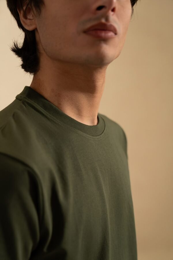 Slim Fit T-Shirt – Olive - Image 2