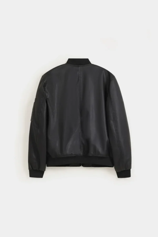 Faded Effect Bomber Jacket - Image 2