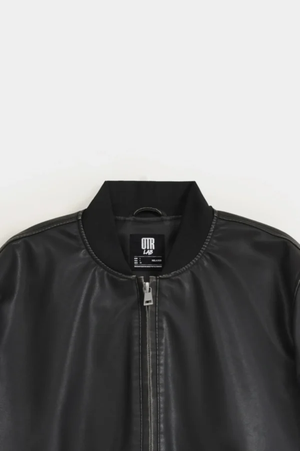 Faded Effect Bomber Jacket - Image 3